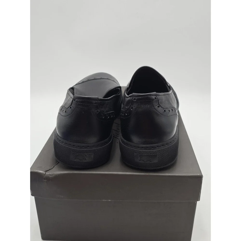 Robert Clergerie Shoes Mens‎ Size 9.5 Black P/TIL001 Slip On Perforated Leather